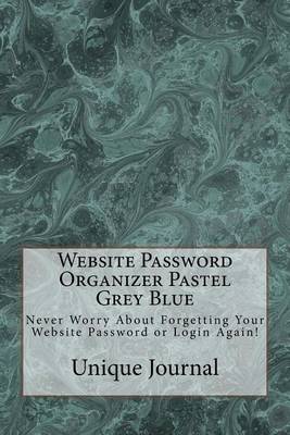 Book cover for Website Password Organizer Pastel Grey Blue