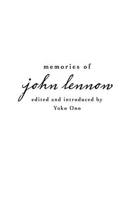 Book cover for Memories of John Lennon