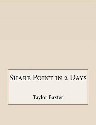 Book cover for Share Point in 2 Days