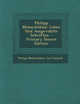 Book cover for Philipp Melanchthon