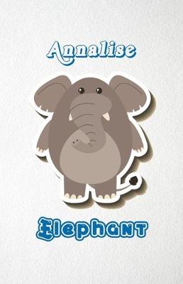 Book cover for Annalise Elephant A5 Lined Notebook 110 Pages