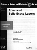 Book cover for Advanced Solid-State Lasers, January 28-31, 2001, Seattle, Washigton