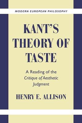 Cover of Kant's Theory of Taste