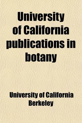 Book cover for University of California Publications in Botany (Volume 3)