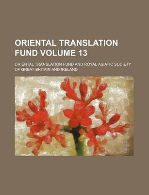 Book cover for Oriental Translation Fund Volume 13