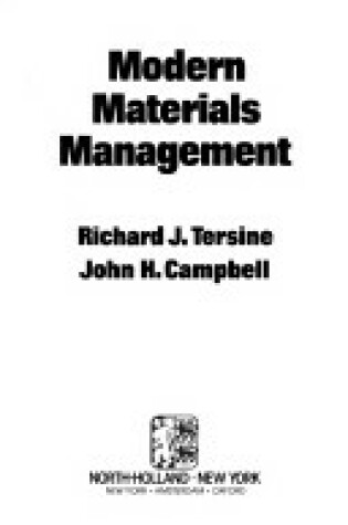 Cover of Modern Materials Management