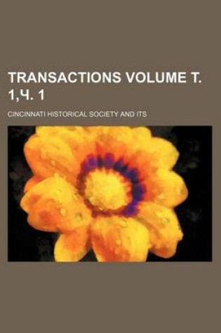 Cover of Transactions Volume . 1, . 1