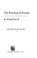 Book cover for Partisans of Europe in World War II