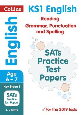 Book cover for KS1 English Reading, Grammar, Punctuation and Spelling SATs Practice Test Papers