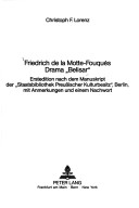 Book cover for Friedrich de La Motte-Fouques Drama -Belisar-