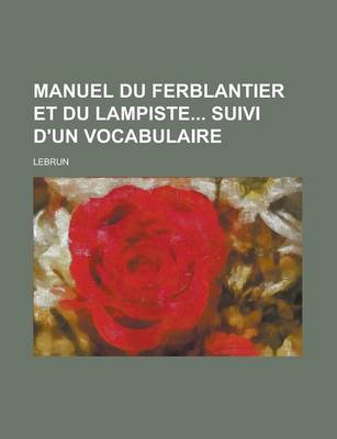 Book cover for Manuel Du Ferblantier Et Du Lampiste Suivi D'Un Vocabulaire