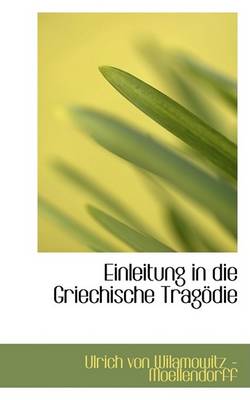 Book cover for Einleitung in Die Griechische Tragapdie