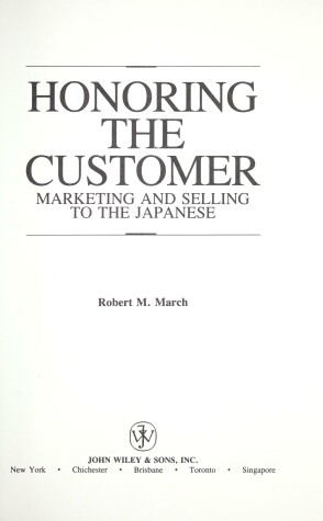 Book cover for Honourable Customer