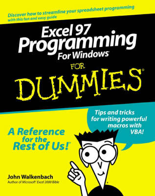 Book cover for Excel 97 Programming for Windows For Dummies