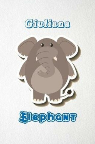 Cover of Giuliana Elephant A5 Lined Notebook 110 Pages