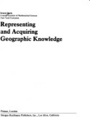 Cover of Representing and Acquiring Geographic Knowledge