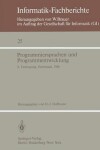 Book cover for Programmiersprachen und Programmentwicklung