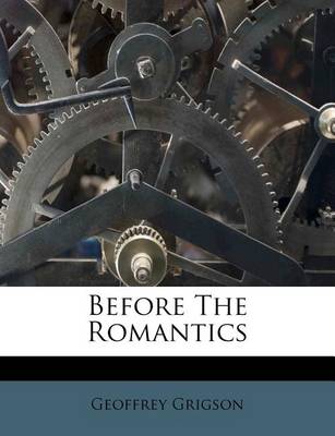 Book cover for Before the Romantics