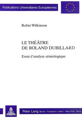 Book cover for Le Theatre de Roland Dubillard