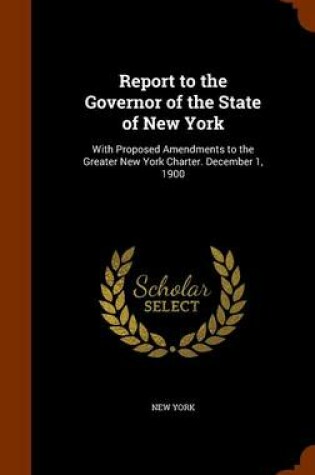 Cover of Report to the Governor of the State of New York