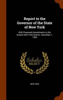 Book cover for Report to the Governor of the State of New York