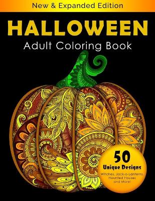 Book cover for Halloween Adult Coloring Book