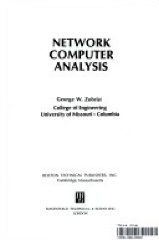 Cover of Network Computer Analysis