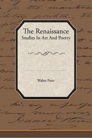 Cover of The Renaissance Studies in Art and Poetry (eBook)