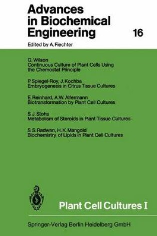 Cover of Plant Cell Cultures I