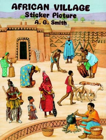 Book cover for African Village Sticker Book