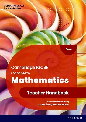 Book cover for Cambridge IGCSE Complete Mathematics Core: Teacher Handbook Sixth Edition