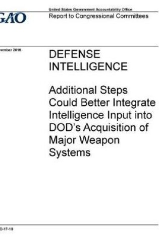 Cover of Defense Intelligence