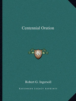 Book cover for Centennial Oration