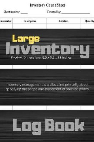 Cover of Large Inventory LogBook