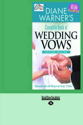 Book cover for Diane Warner's Complete Book of Wedding Vows