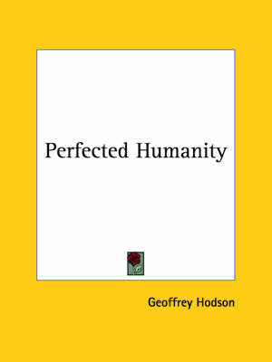 Book cover for Perfected Humanity