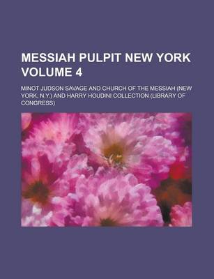 Book cover for Messiah Pulpit New York (Volume 4)