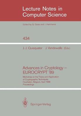 Cover of Advances in Cryptology – EUROCRYPT '89