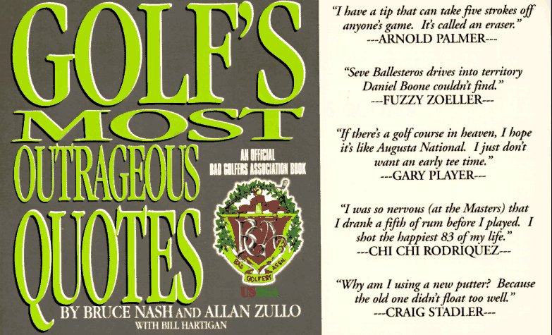 Book cover for Golf's Most Outrageous Quotes