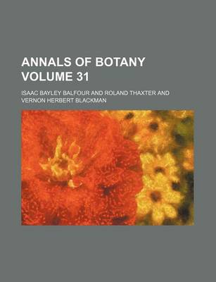 Book cover for Annals of Botany Volume 31