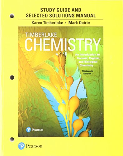 Book cover for Student Study Guide and Selected Solutions Manual for Chemistry