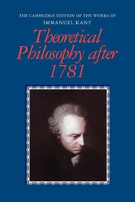 Book cover for Theoretical Philosophy after 1781