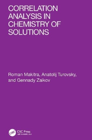 Cover of Correlation Analysis in Chemistry of Solutions