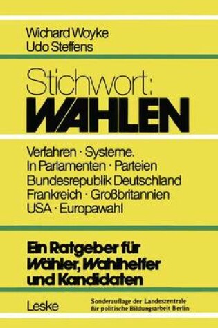 Cover of Stichwort: Wahlen