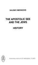 Book cover for Apostolic See and the Jews - History