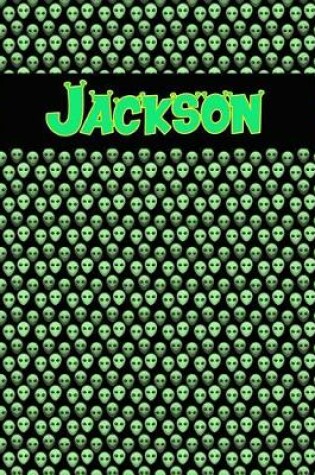 Cover of 120 Page Handwriting Practice Book with Green Alien Cover Jackson