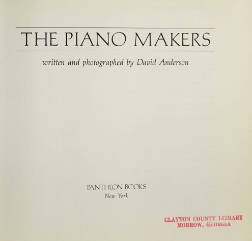 Book cover for The Piano Makers