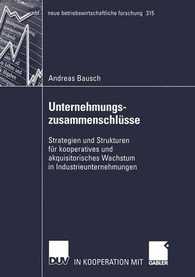 Cover of Unternehmungszusammenschlüsse