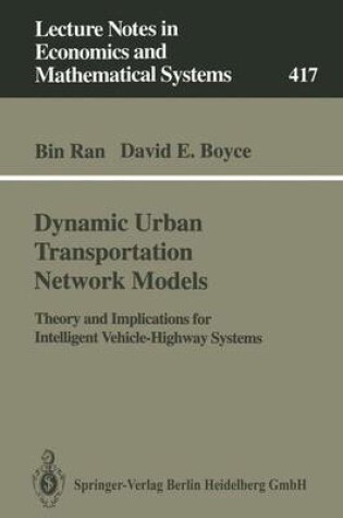 Cover of Dynamic Urban Transportation Network Models