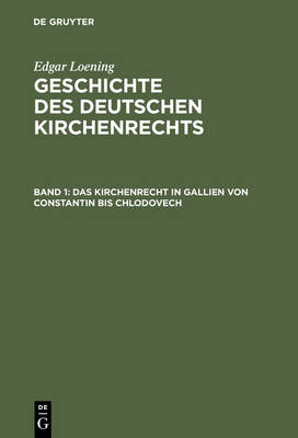 Book cover for Das Kirchenrecht in Gallien Von Constantin Bis Chlodovech